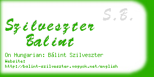 szilveszter balint business card